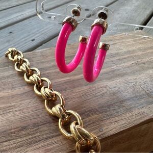 Hoo Hoops Hot Pink Earrings